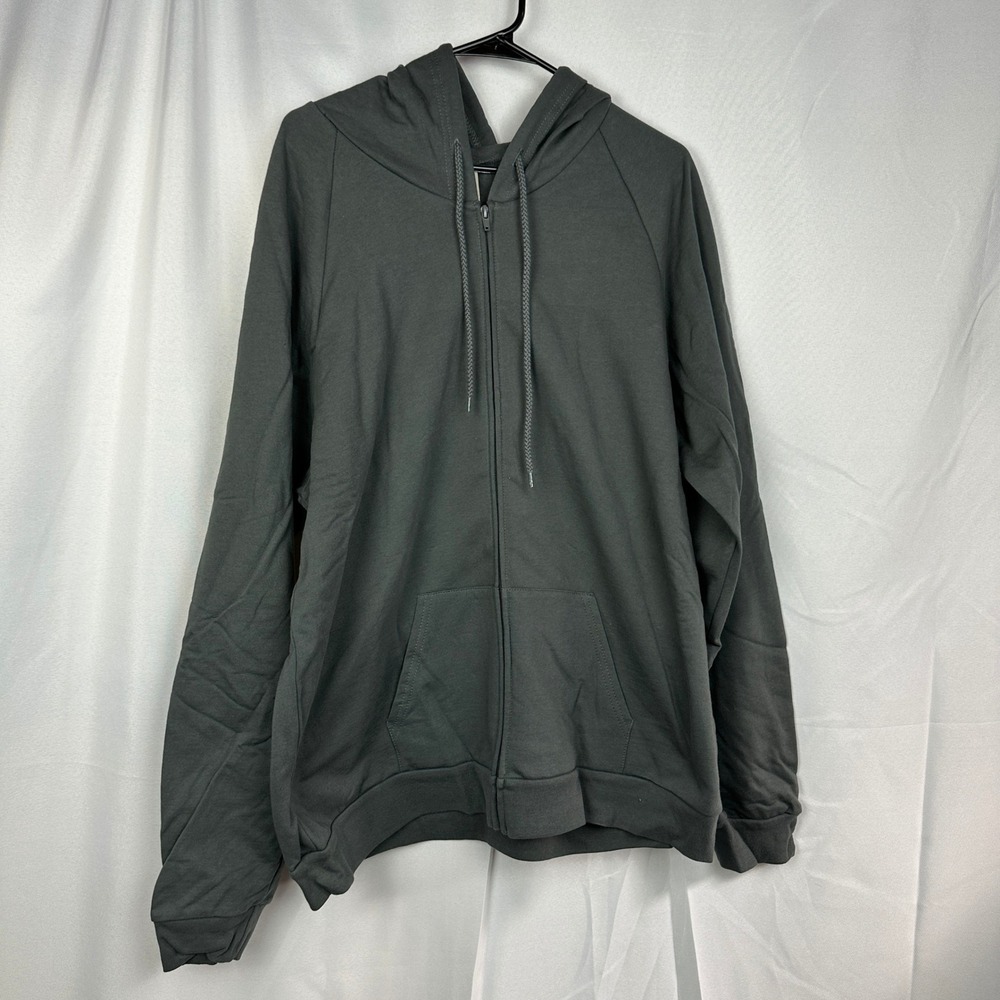 NWT Royal Apparel Organic Cotton Zip Hoodie Mens 2X Charcoal Grey‎ Basic